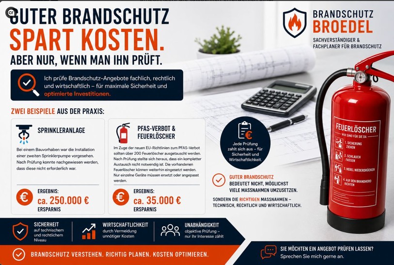 Angebotsprüfung im Brandschutz – Kosten sparen durch unabhängige Prüfung